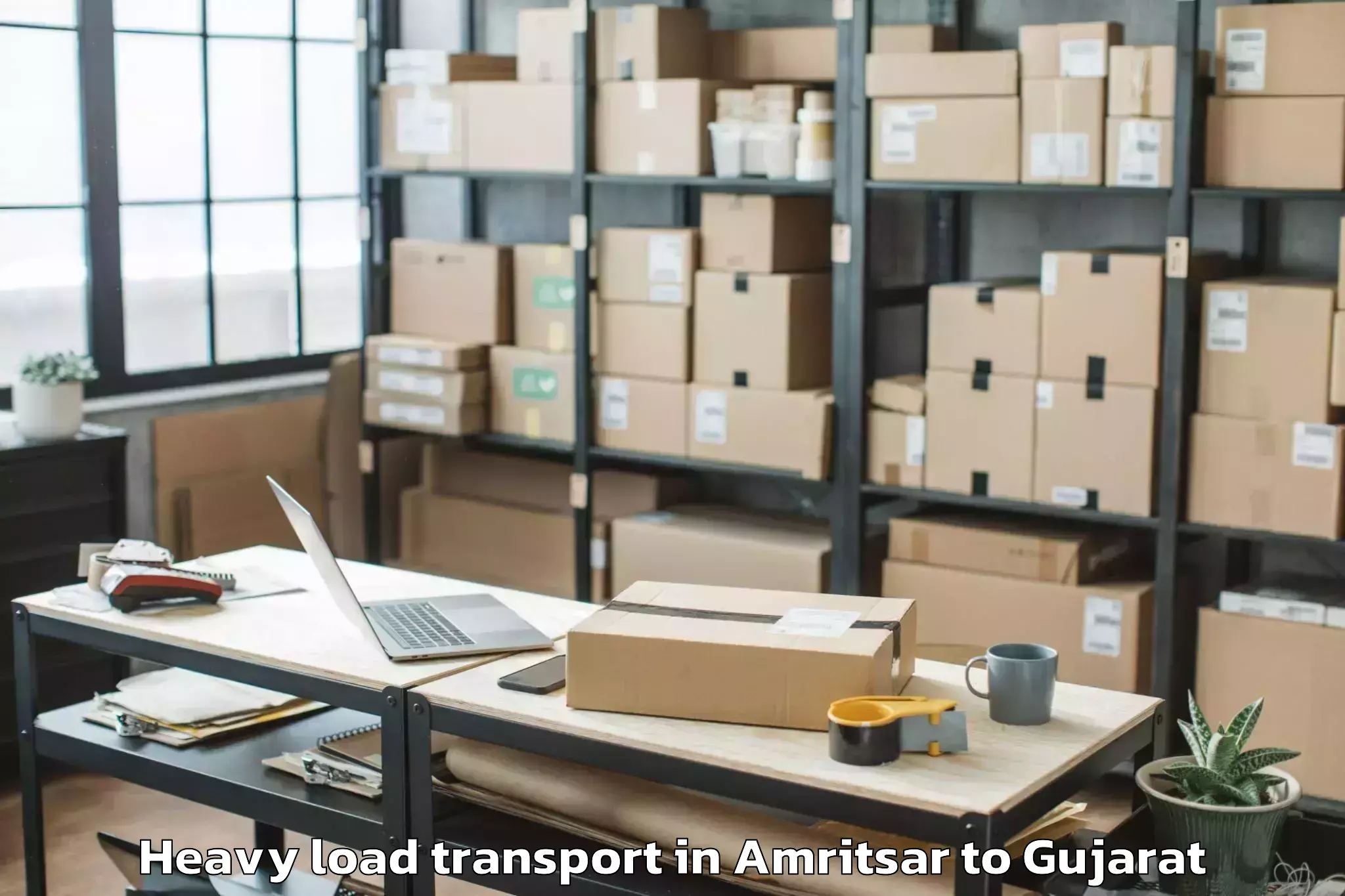 Leading Amritsar to Vansda Heavy Load Transport Provider